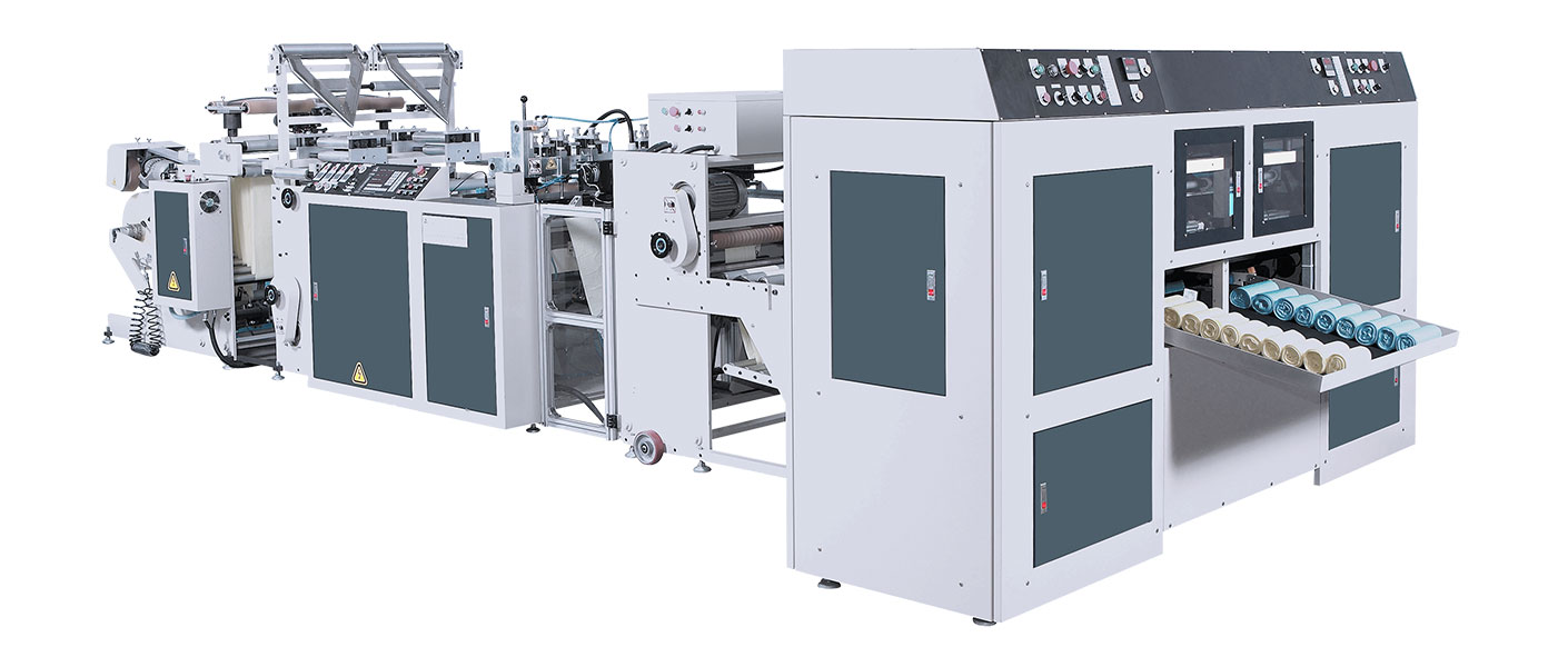 2 Lines Coreless Star-Sealed Garbage Bag-On-Roll Making Machine